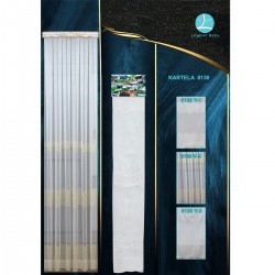 8130 Color Chart Lace Embroidery Tulle Curtain Fabric 100% Polyester 3 Models