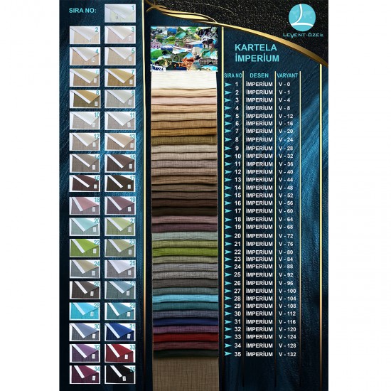 İmperium Color Chart Wholesale Linen Blackout Background Curtain Fabrics for Living Room and Bedroom Curtains 35 Models 100% Polyester