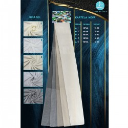 Neva Color Chart Wholesale Decorative Linen Tulle Curtain Fabrics Living Room and Bedroom Curtains 5 Models 100% Polyester