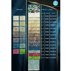 Wizzy Color Chart Wholesale Raschel Cationic Knitting Tulle Curtain Fabrics Living Room and Bedroom Curtains 14 Models 100% Polyester