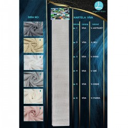 Viva Color Chart Wholesale Raschel Plain Knitted Tulle Curtain Fabrics Living Room and Bedroom Curtains 6 Models 100% Polyester