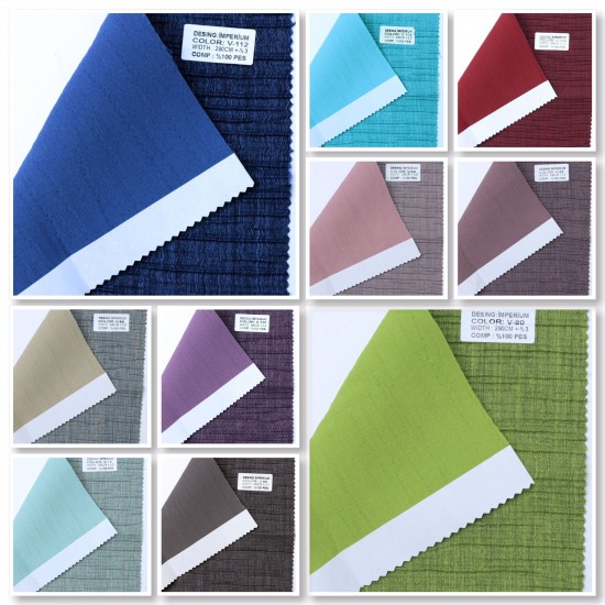 İmperium Color Chart Wholesale Linen Blackout Background Curtain Fabrics for Living Room and Bedroom Curtains 35 Models 100% Polyester